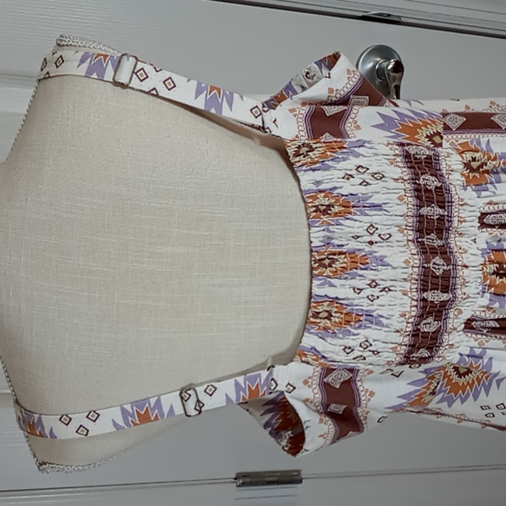 Sonoma Women's Southwestern Print Midi Sun Dress Size XXL Cream/Brown/Purple - Picture 5 of 16